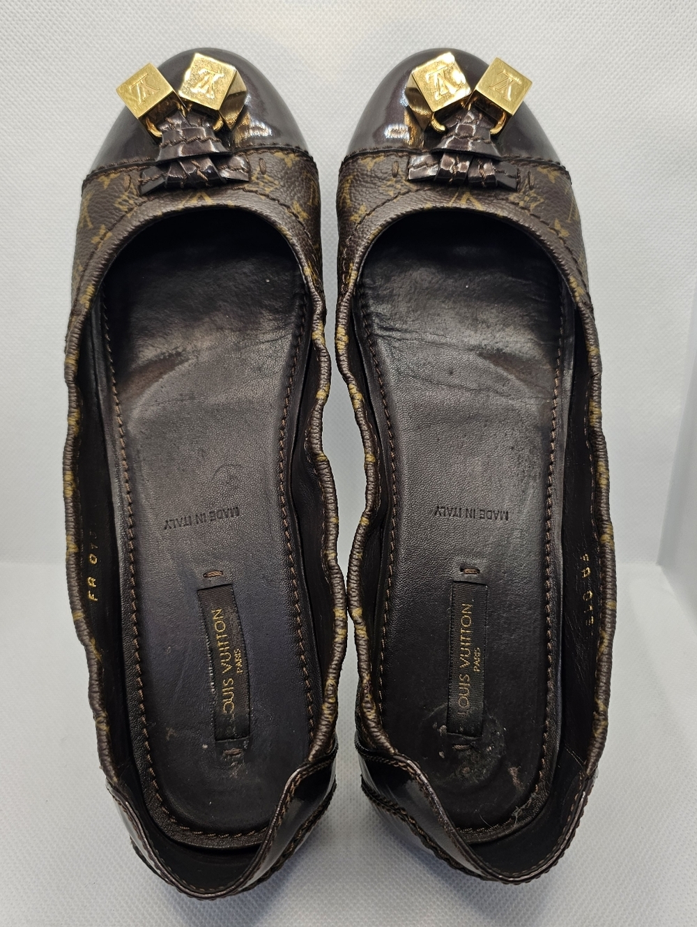 Louis Vuitton shoes Flat women size 38 US 8 Ballerina Monogram LV Sandal France